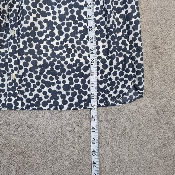 Banana Republic Long-Sleeve Dot-Print Shirt Dress Size M - Picture 15 of 16
